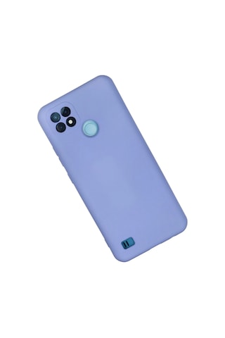 Newface - 3 - Realme C21 Kılıf Nano İçi Kadife Silikon - Glblseme - - Lila LİLA