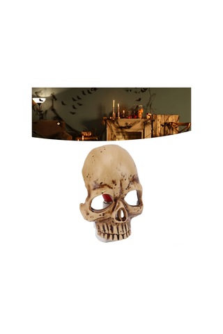 Youtek Kostüm Parti Dekoratif Resin Kafa Figürü Işıklı Aydınlatma, Parlaklık Ayarlanabilir Halloween Ambiyans Lambası Abd Standardı 110v Diğer