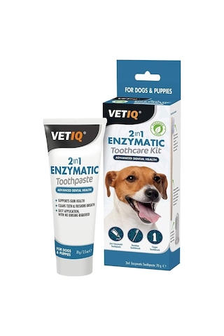 Vetiq 2in1 Enzymatic Köpek Diş Macunu ve Diş Fırçası Seti 70 G