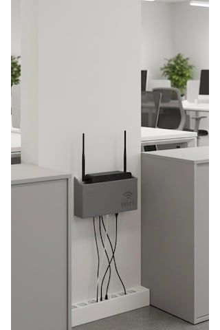 Wifi Saklama Toplama Kutusu Duvara Asılabilir Pleksi Sigorta Kutusu Gri
