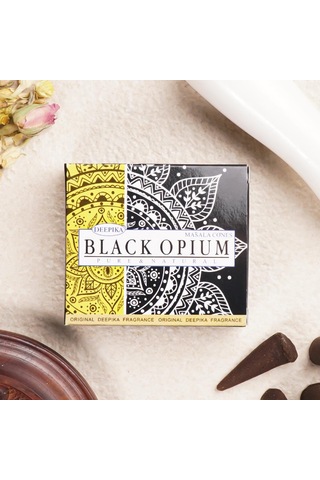 Deepika Siyah Afyon Aromalı Konik Tütsü