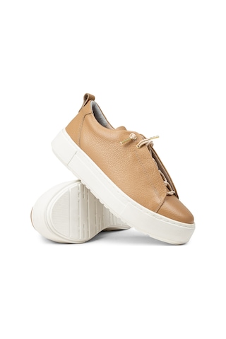 Deery Kadın Bej Hakiki Deri Sneaker Ayakkabı - R2401zbejc01 Bej