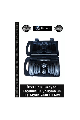 Özel Seri Bireysel Taşınabilir Çalışma 10 Kg Siyah Çantalı Set
