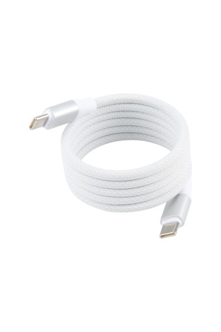 Zga Cb13 60w Tip-c Tip-c Alüminyum Alaşımlı Manyetik Veri Kablosu, Uzunluk: 1m Beyaz