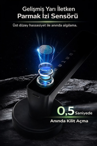 Nova Pro Akıllı Şifre Ve Parmak İzi Özellikli Kapı Kolu