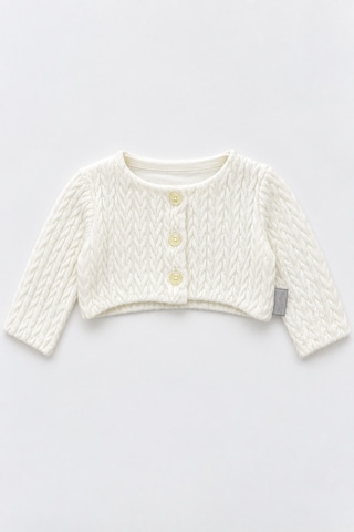 Kız Bebek Örme Bolero 15619 Ekru