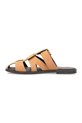 Elit Btss03 Kadın Düz Terlik Camel Camel