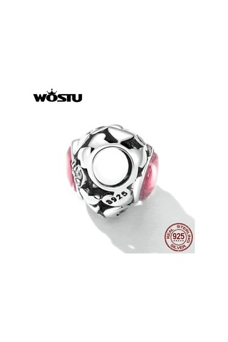 Wostu 925 Ayar Gümüş Yaratıcı Hollow Kalpler Charm Boncuklu Sarkık Kadın Fit Dıy Bilezik Bileklik Takı Hediyeler, Maden Ayarı: 925 Ayar