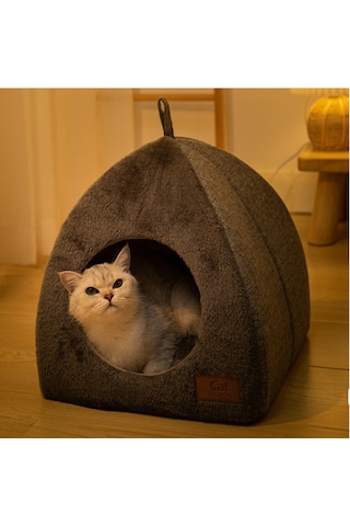 Geeroyoo Üçgen Kedi Yatağı Sıcak Kalın