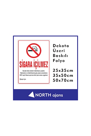Sigara İçilmez Levhası 50x70cm