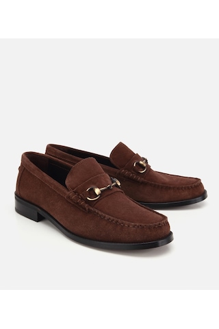 Hotiç Erkek Süet Deri Kahverengi Toka Detaylı Klasik Loafer 02ayh320200a480 02ayh320200a480