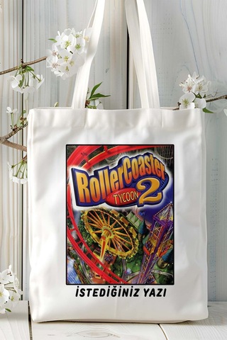 Art Hediye Roller Coaster Oyun Baskılı Omuz Çanta Kişiye Özel Model 1 Çok Renkli
