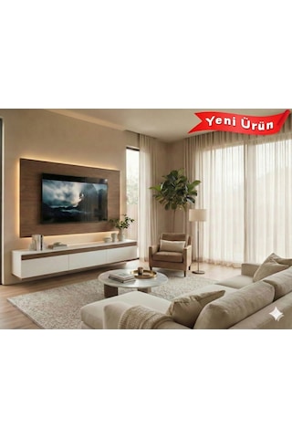 Pure Line Ceviz Tv Ünitesi Beyaz