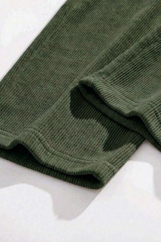 Genius Store Genıus Erkek Pantolon Fitilli Kadife Bol Paça Oversize Pantolon Haki