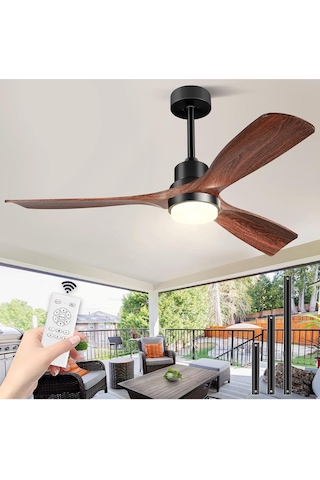132 Cm Tavan Vantilatörü Ve Led Aydınlatma,sessiz Dc Motor, Uzaktan Kumanda