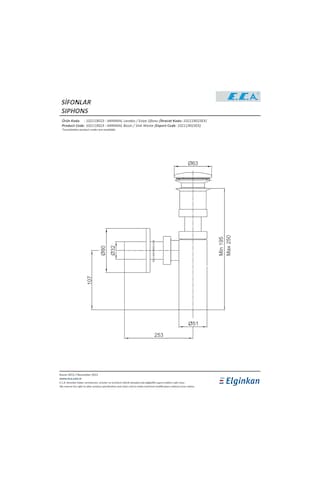 Eca Minimal Eviye ve Lavabo Sifonu 102119023 Krom
