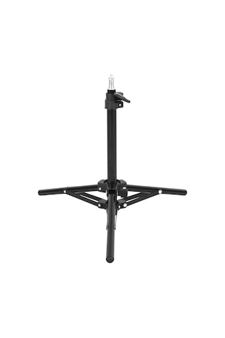 Ayarlanabilir Video Işık Standı Tripod Standı 2 Bölümlü 50 Cm Yük Kapasitesi 1,5 Kg Evrensel 1/4 İnç Arayüzlü Video Led Işık Telefon Tutucu Kamera Siyah