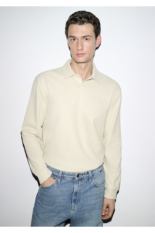 Mavi - Polo Yaka Bej Sweatshirt 0s10576-70325 Bej