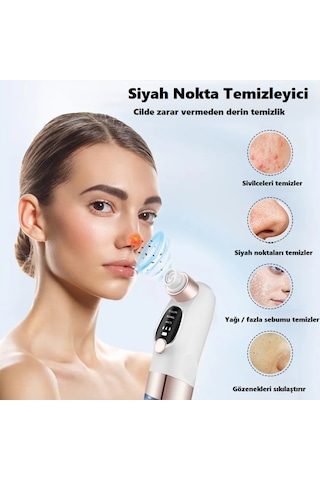 3 Modlu Vakumlu Siyah Nokta Temizleyici Su Bazlı Gözenek Temizleme Usb Şarjlı Cihaz