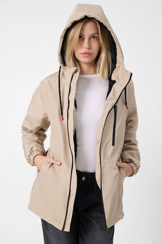 Spor Kadın Kürklü Su Ve Rüzgar Geçirmez Kapüşonlu Mont Parka-109 Taş