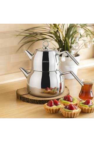 Amboss Viventea Büyük Boy Çaydanlık Takımı Gümüş