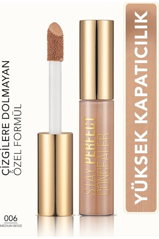 Flormar Doğal Bitişli Kapatıcı (soğuk Alt Ton) - Stay Perfect Concealer - 006 Medium Beige - 8682536037167