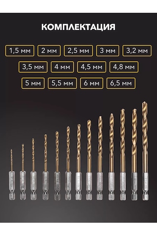 Kranz 13 Parça Metal Matkap Ucu Seti 1,5 6,5mm Hss 215243061