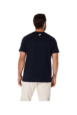 Asics Erkek Tişört Chest Logo Ss Tee 2031e659-402 Koyu Lacivert