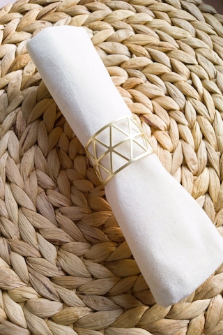 6 Adet Naturel Keten Servis Sunum Peçetesi Krem