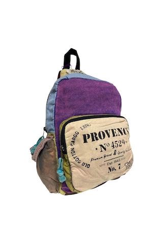 Old Cotton Cargo Kaliteli Laptop Bölmeli Vintage Disayn Sırt Gezi Çantası New Minola 25 Cm X 36 Cm Mor