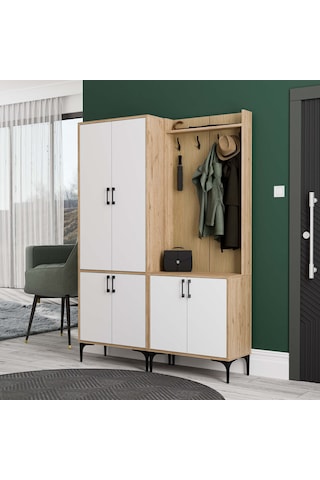 Set 5032-5002 Royal 6 Kapaklı 9 Askılı Portmanto Sepet-yunus-beya