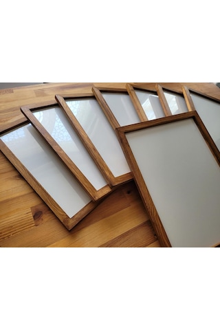 Ahşap Resim Çercevesi, Masif Çerçeve,doğal Ahsap Rengi İle Fotograf, Resim Kolajları, Duvar Galerisi Dekoru Cercev 86621342