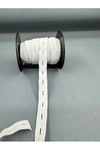 1.5 Cm Örme İlikli Lastik-beyaz-5 Metre