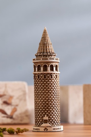 Galata Kulesi Mermerit Eskitme Küçük Boy