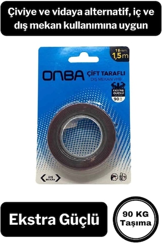90 Kg Çift Taraflı Ekstra Güçlü Çok Amaçlı Tamir Silikon Bant Dış Mekan Montaj Bandı 18 Mm X 1,5 Mt