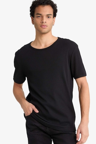 Defacto Slim Fit Dar Kesim Bisiklet Yaka Ribana Kısa Kollu Tişört F9535ax25hsbk81 SIYAH