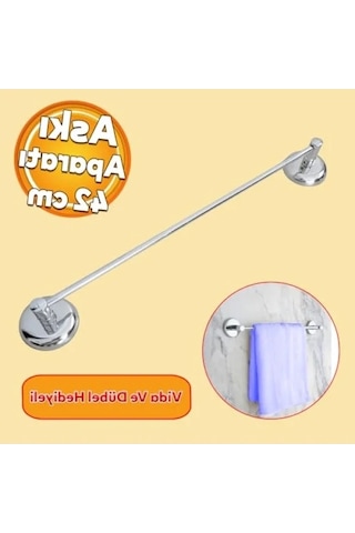 Metal Krom Bez Havlu Asma Askısı Aparatı 42 Cm 12 Izgara