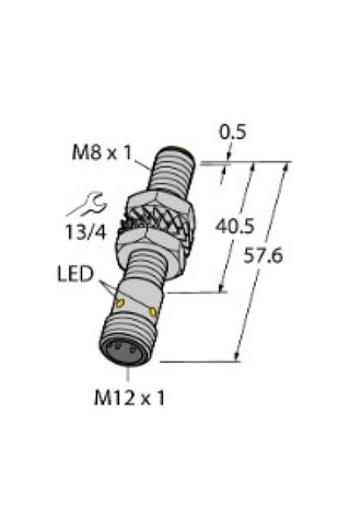 Turck 4602958 Bı2-m08e-vn6x-h1341 Endüktif Sensör Genişletilmiş Algılama Mesafesi İle