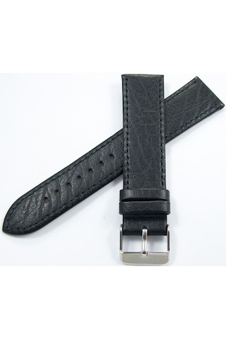 Bizon Deri Saat Kayışı 22Mm Siyah Daralan Klasik Saat Kordonu Inc