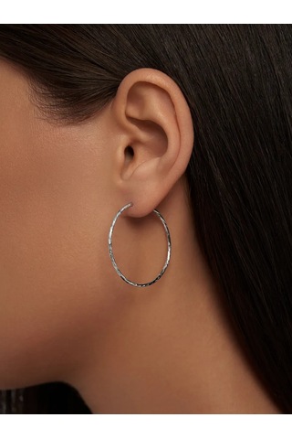 Mıx Jewelry Yuvarlak Congo Küpeleri 925 Ayar Gümüş, Çap 30 Mm 448297435 Diğer