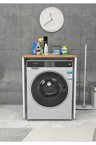 Enda Home Çamaşır Makinesi Dolabı 89x65 Cm Beyaz Atlantik Çam