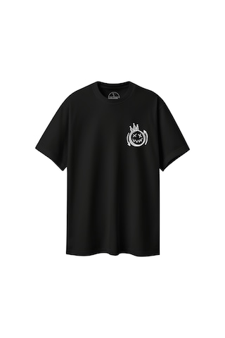 Velvoria Unisex Oversize Streetwear Baskılı Siyah Renk T-shirt