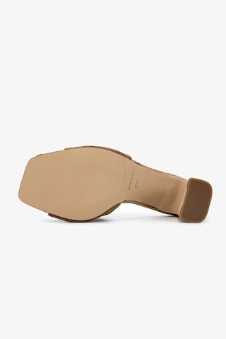 Valmenti Kadın Hakiki Deri Taupe Topuklu Terlik 1141 885 Bn Trlk Y26 Taupe Suede Vizon
