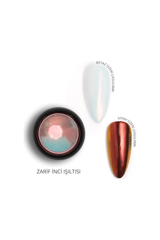 Holografik Efektli Sıcak Şeffaf Turuncu İnci Tozu, Nail Art, Kalıcı Oje Tırnak Süsleme No.04