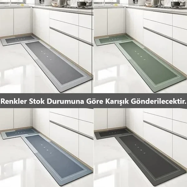Büyük Boy Sihirli Su Emici Tabanlı Uzun Paspas 50 X 120 Cm Süper Emici Kaymaz Tabanlı Uzun Paspas Banyo Paspası 1 Adet Çok renkli