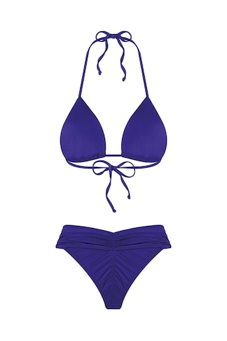 Bonesta Rory Drapeli Üçgen Mor Bikini Takımı Mor