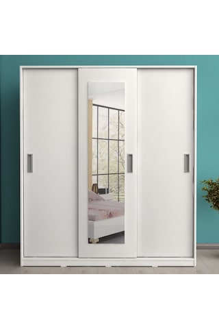 Metalia 3 Kapılı Sürgü Kapaklı Gardırop