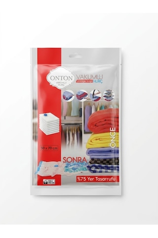 3 Adet 50x70 Cm Vakumlu Poşet - %75 Yer Tasarruflu Kıyafet Ve Tekstil Vakumlu Hurç Seti