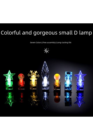 Honmex Akvaryum Işıklı Dekoratif Led Lamba - Renkli Yavaş Parıltı Fonksiyonu, Pil Dahil, Mini Plastik Tasarım Renk