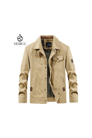 Şık, Rahat, Bol Kesimli, Büyük Beden, Hafif Erkek Ceketi Haki